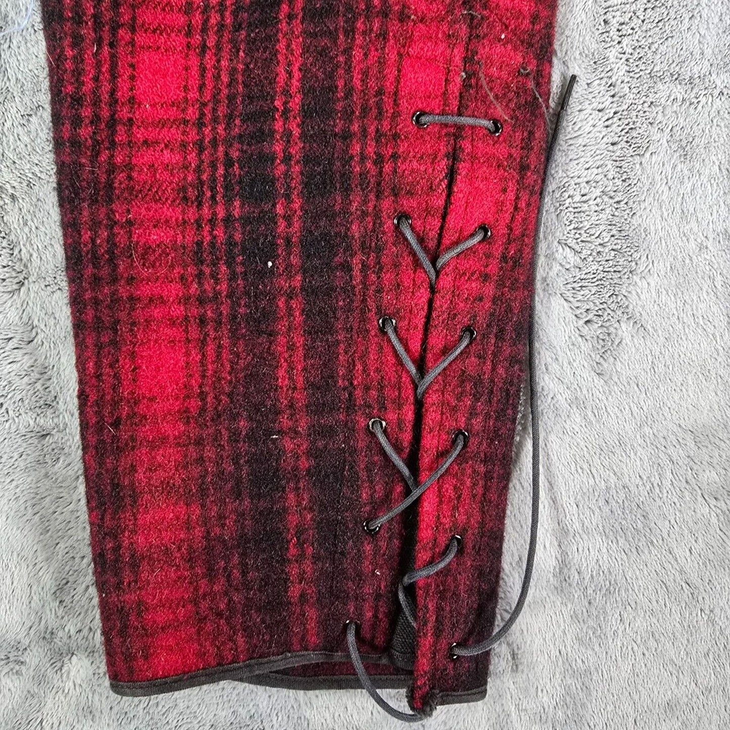 Vintage 1953 Woolrich Red & Black Buffalo Plaid Wool Hunting Pants (32x27)