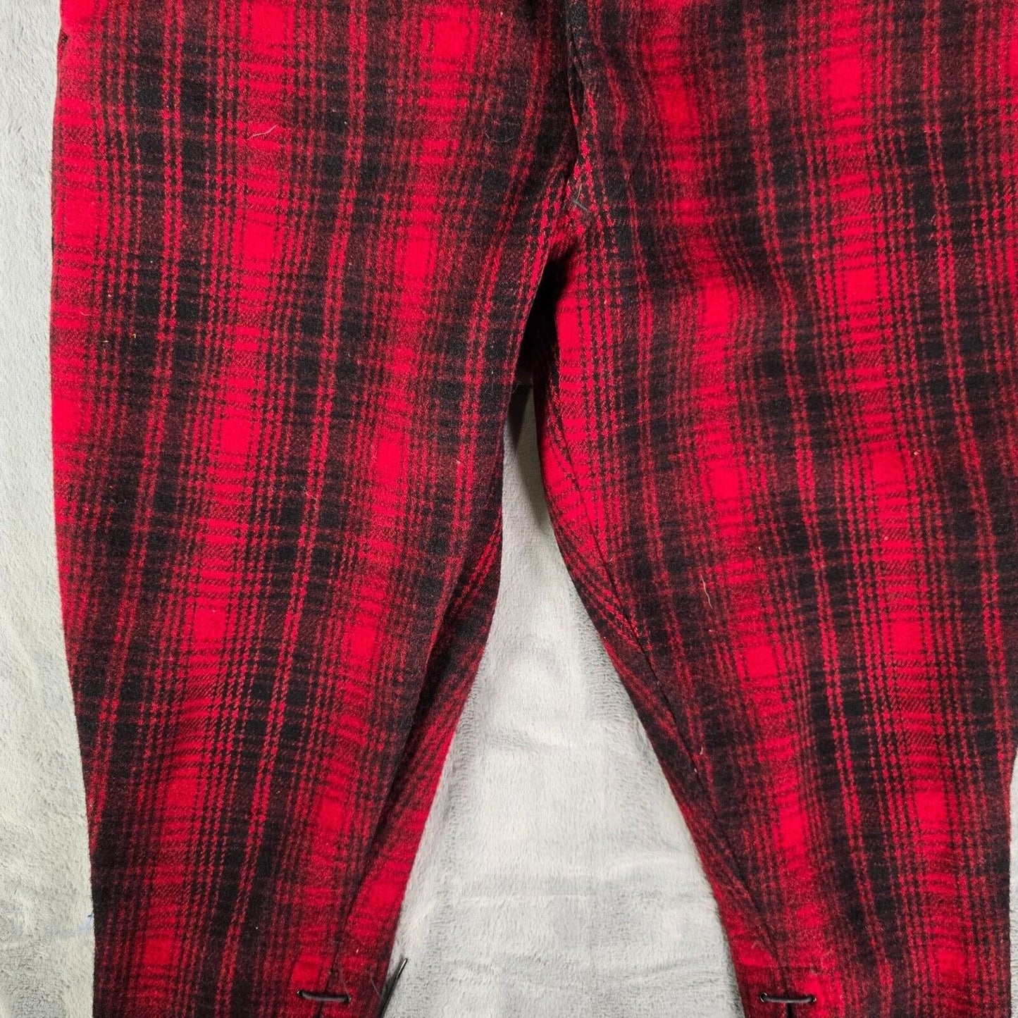 Vintage 1953 Woolrich Red & Black Buffalo Plaid Wool Hunting Pants (32x27)