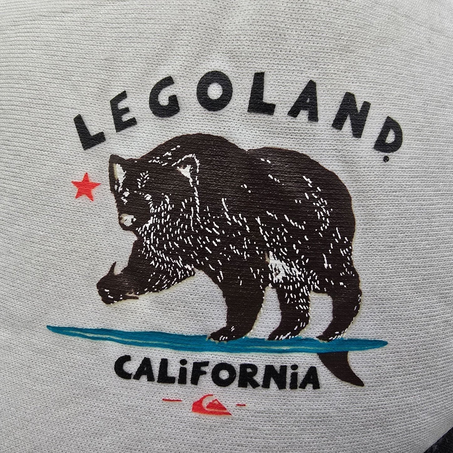 Distressed Legoland California Black & White Snapback Youth Size Trucker Hat