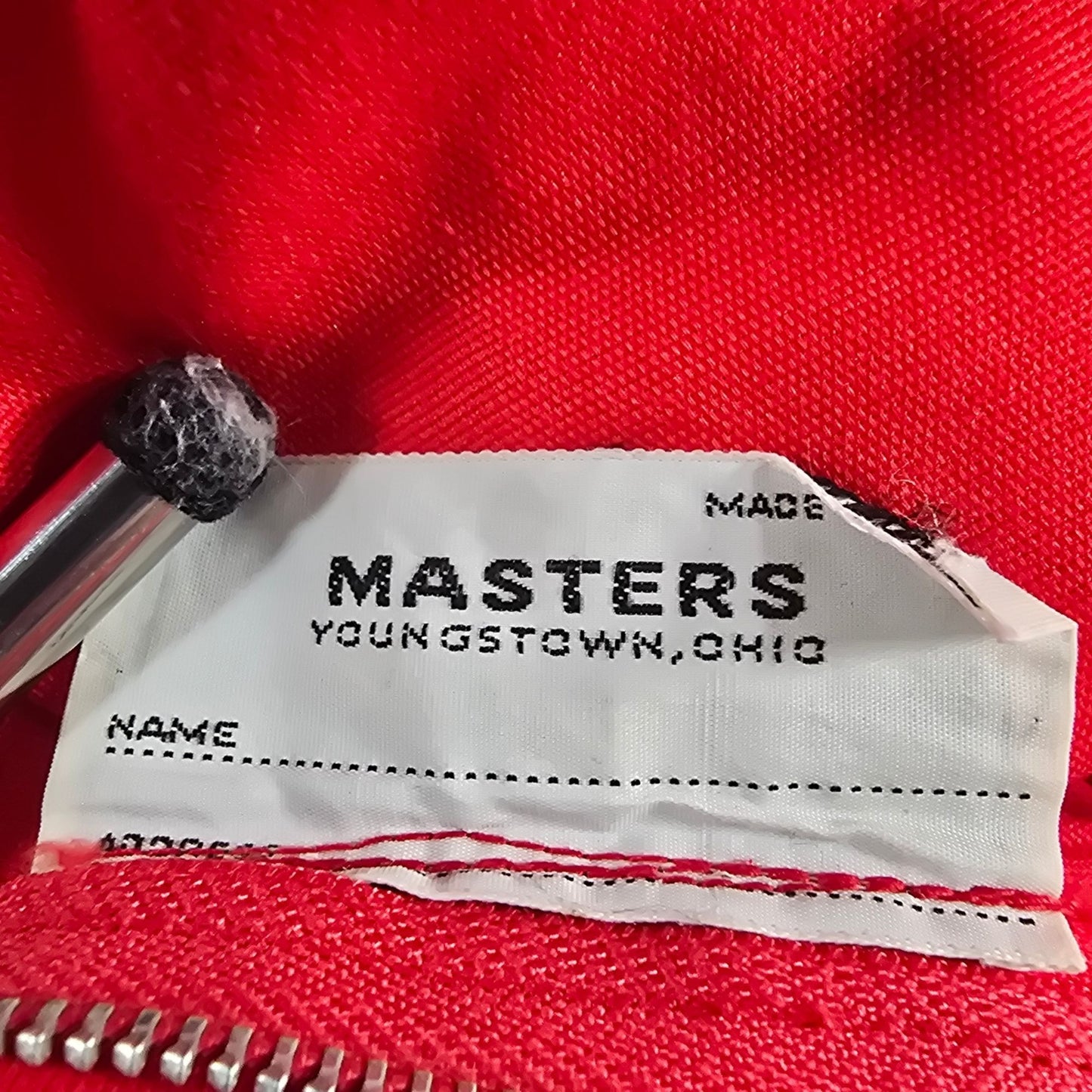 Vintage 1960s Masters Youngstown Ohio Red Drop-Waist A-Line Box Pleat Dress (XL)