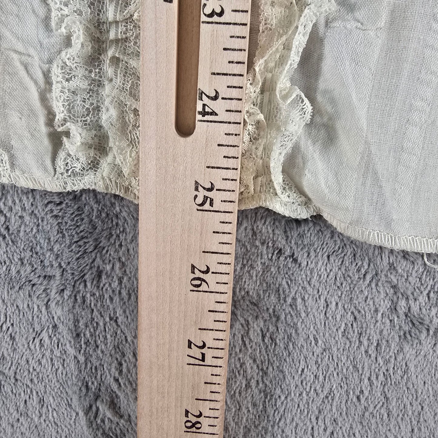 Vintage 1970s Donnkenny Cream Ruffle Lace Victorian Revival Blouse (M) #Flaws