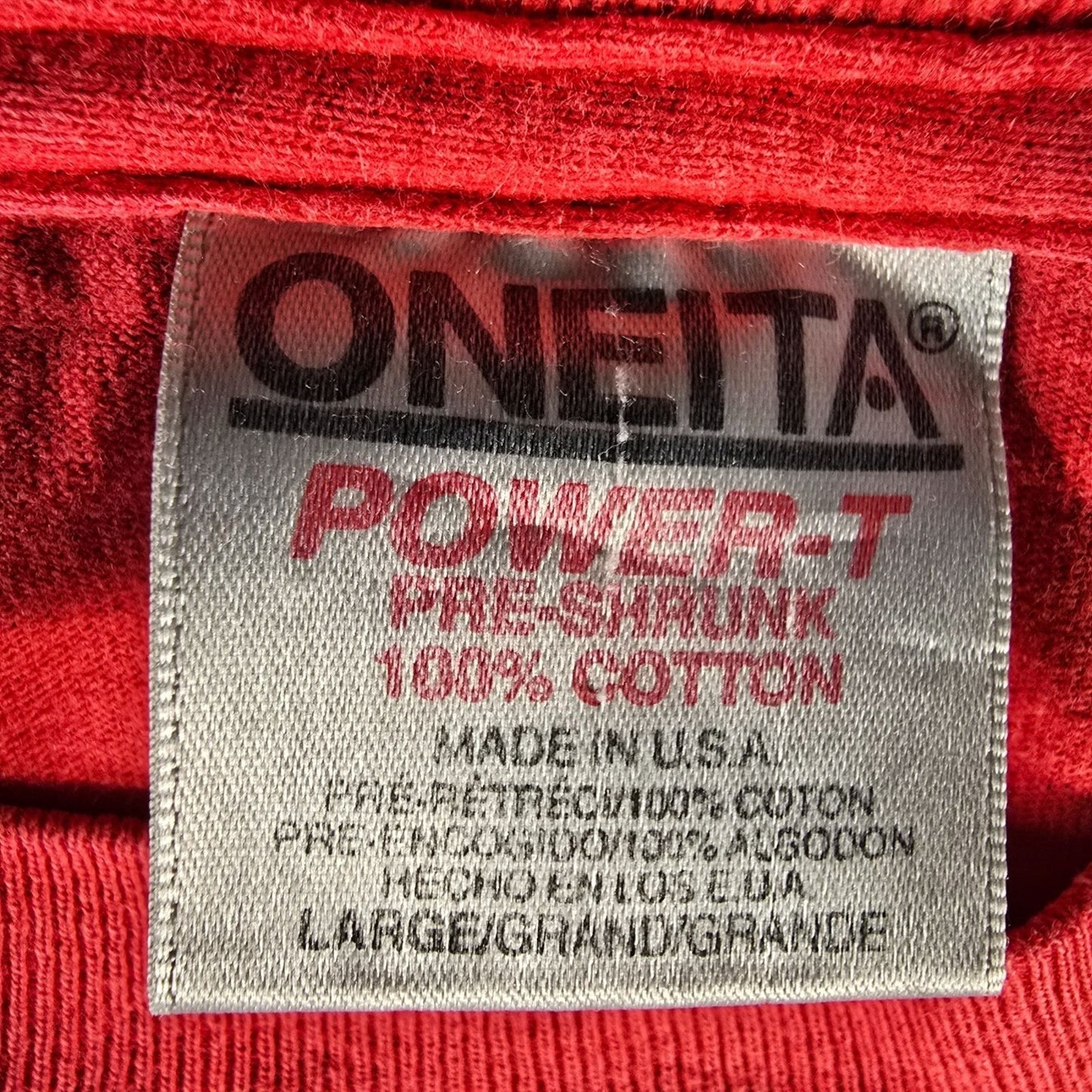 Distressed Vintage 1990s Oneita Utah State Seal 1896-1996 Centennial T-Shirt (L)