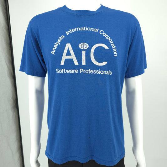 Vintage 1980s AIC Analysts International Corporation Software T-Shirt (M/L)