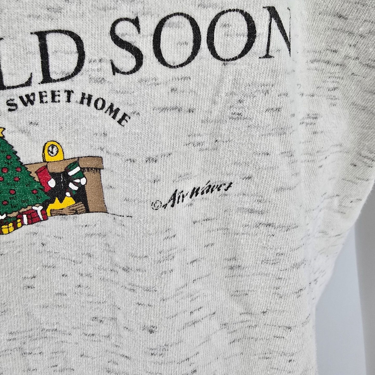 Distressed Vintage 1990s "'Twas the Night Before Christmas" Airwaves T-Shirt (L)
