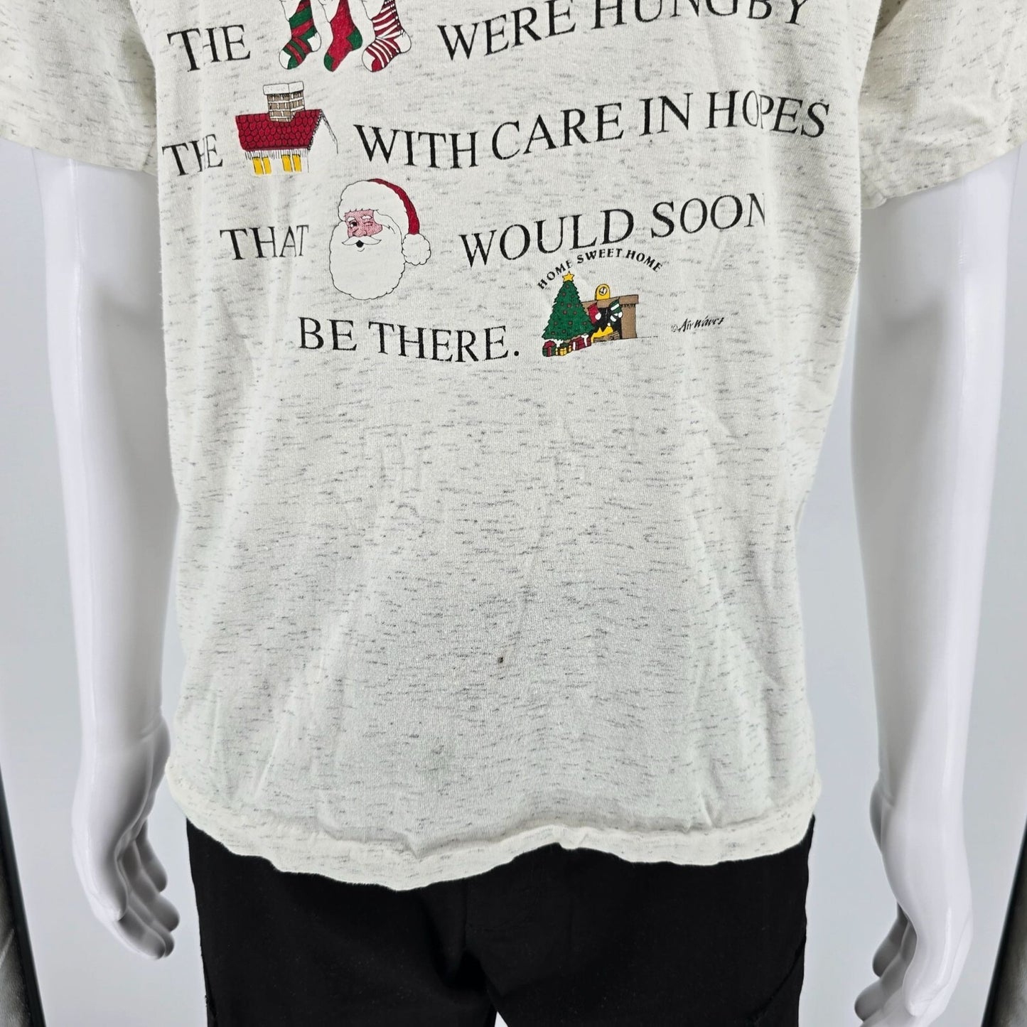 Distressed Vintage 1990s "'Twas the Night Before Christmas" Airwaves T-Shirt (L)