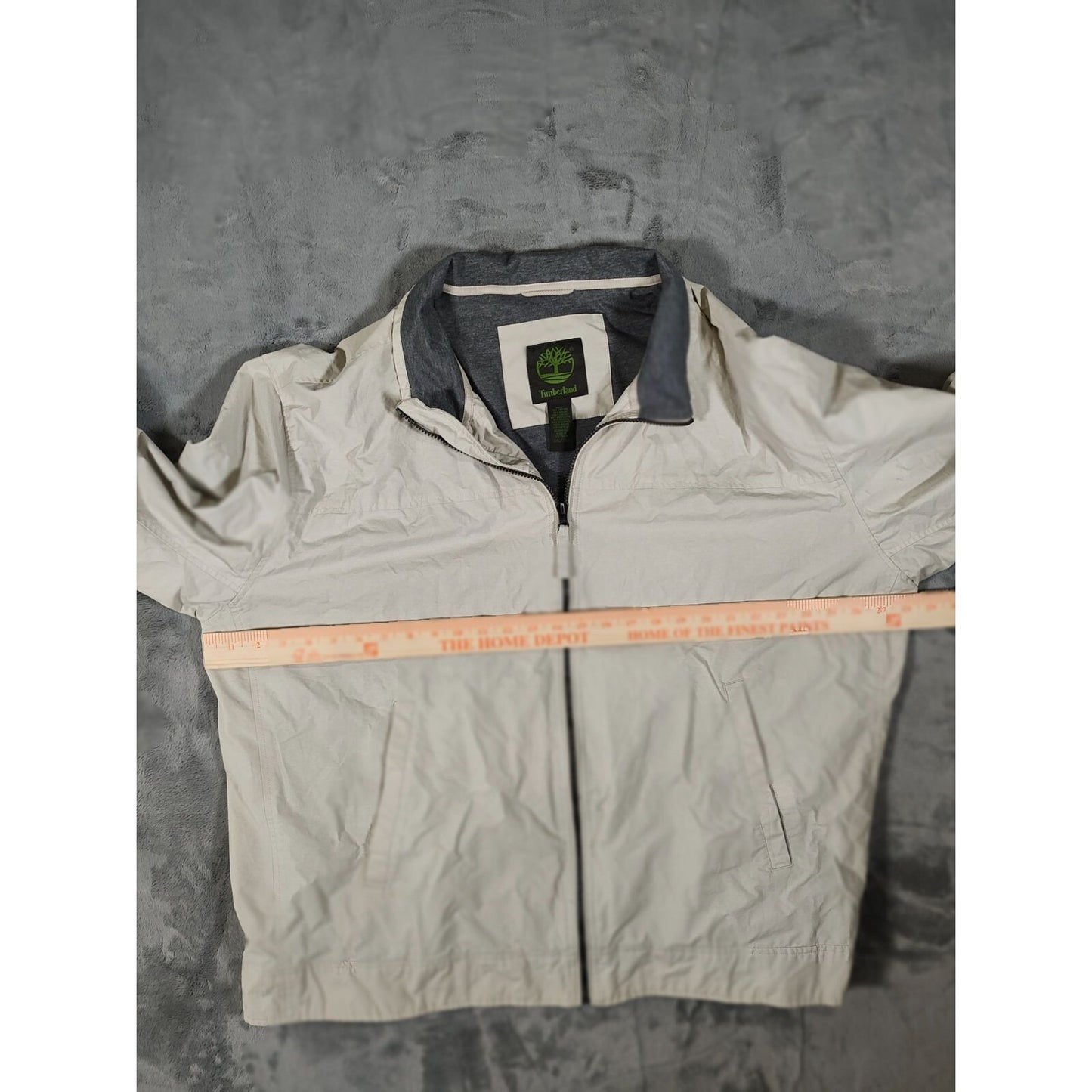 Timberland Mens Light Tan/ Beige Jersey Lined Full-Zip Bomber Jacket (3XL)