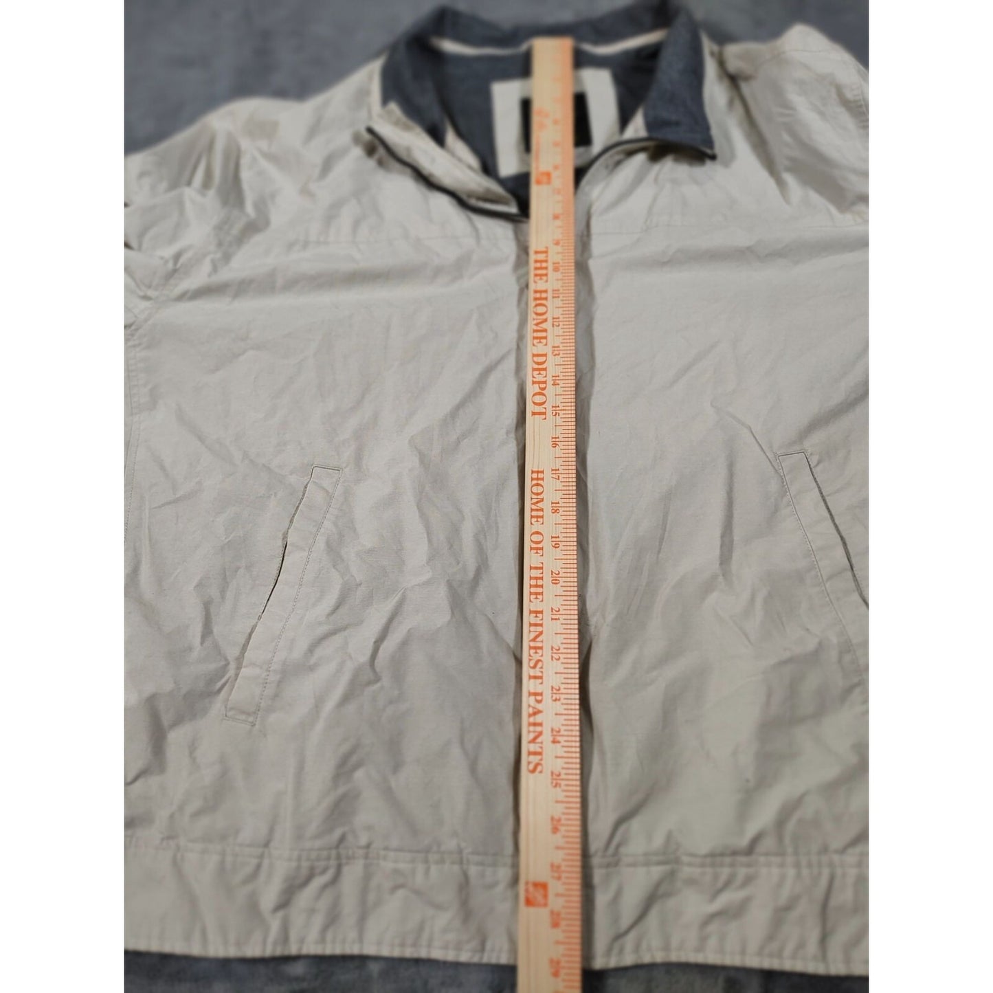 Timberland Mens Light Tan/ Beige Jersey Lined Full-Zip Bomber Jacket (3XL)