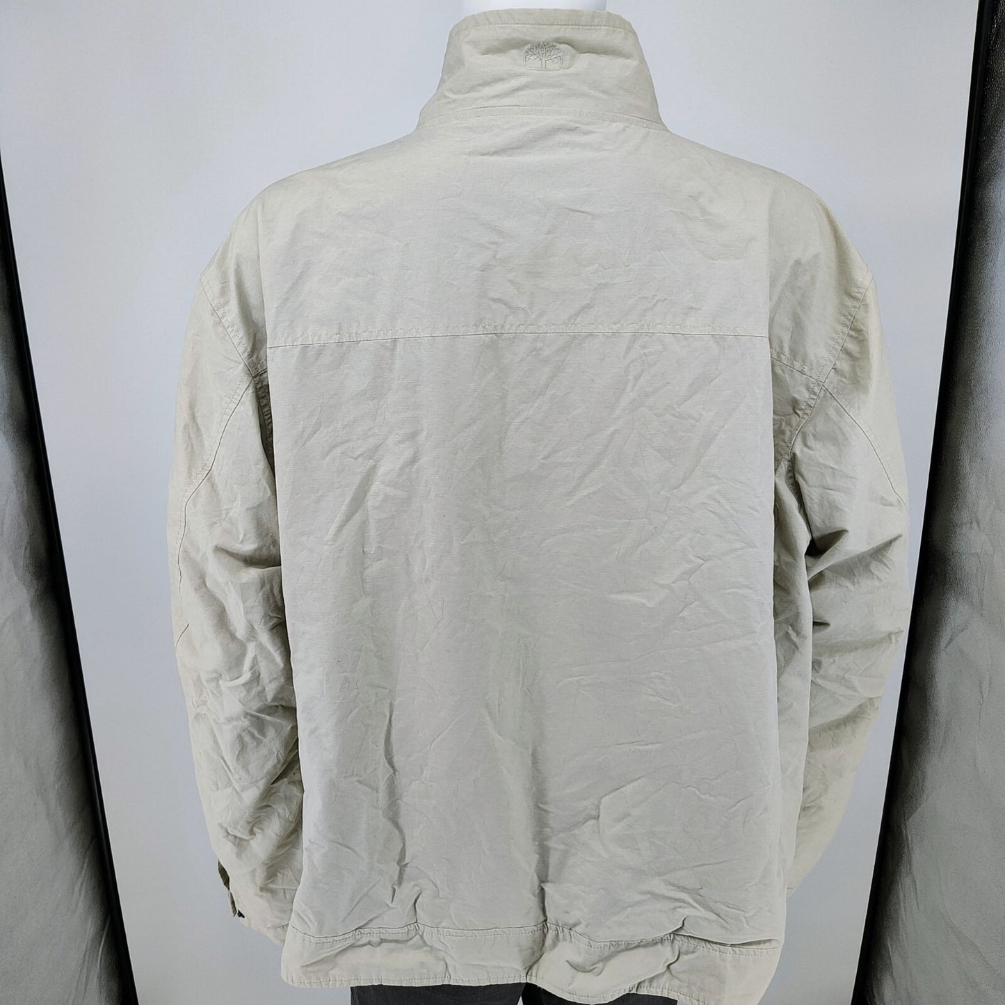 Timberland Mens Light Tan/ Beige Jersey Lined Full-Zip Bomber Jacket (3XL)