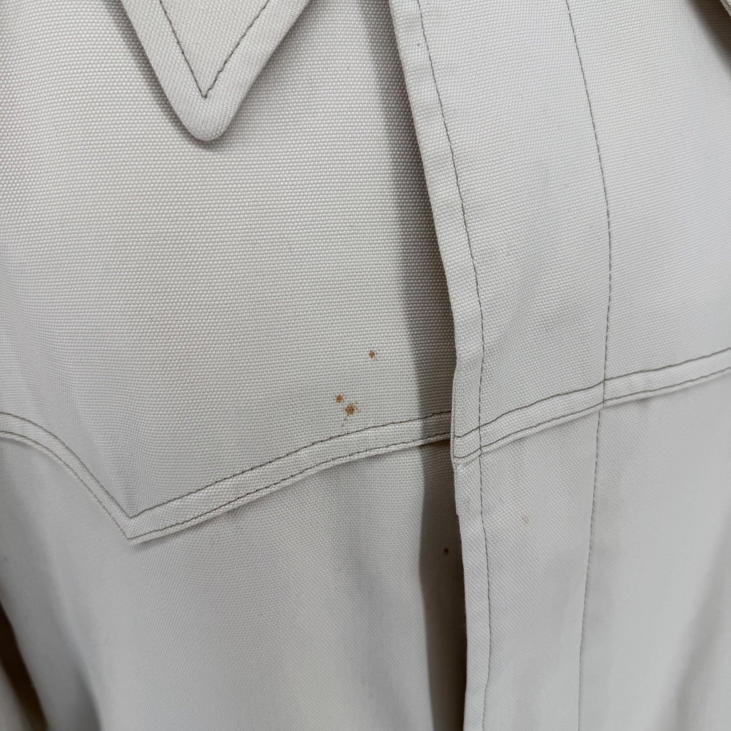 Vintage 1970s London Fog Maincoats Men's Light Tan Western Yoke Raincoat (46R)