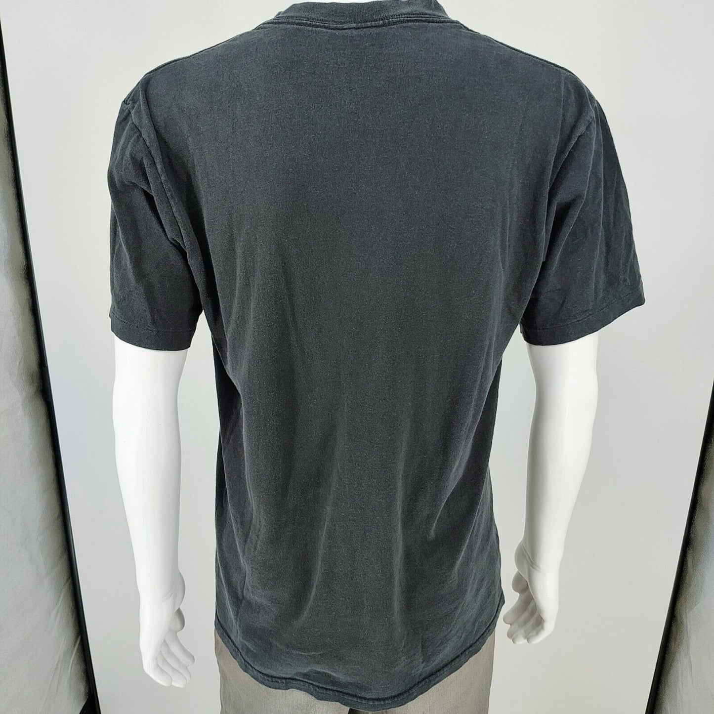 Vintage 1990s Single Stitch Reebok Vector Logo Made in USA Black T-Shirt (L)