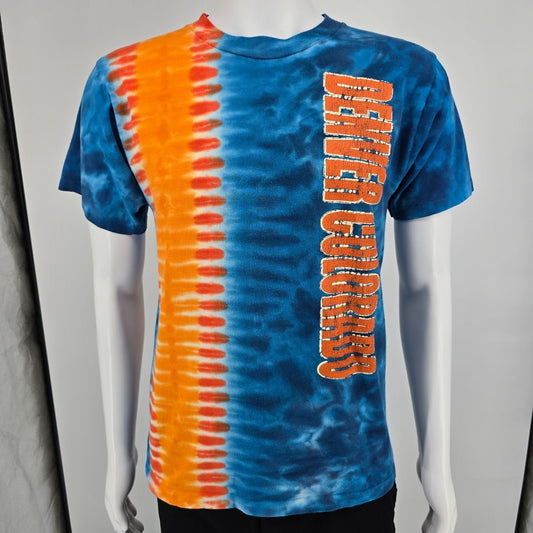 Vintage 2000s Aloré Denver Colorado Pre-Distressed Tie-Dye Souvenir T-Shirt (M)