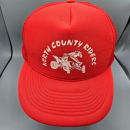 VTG Y2K North County Riders ATV Club Hayward Wisconsin Red Otto Trucker Hat