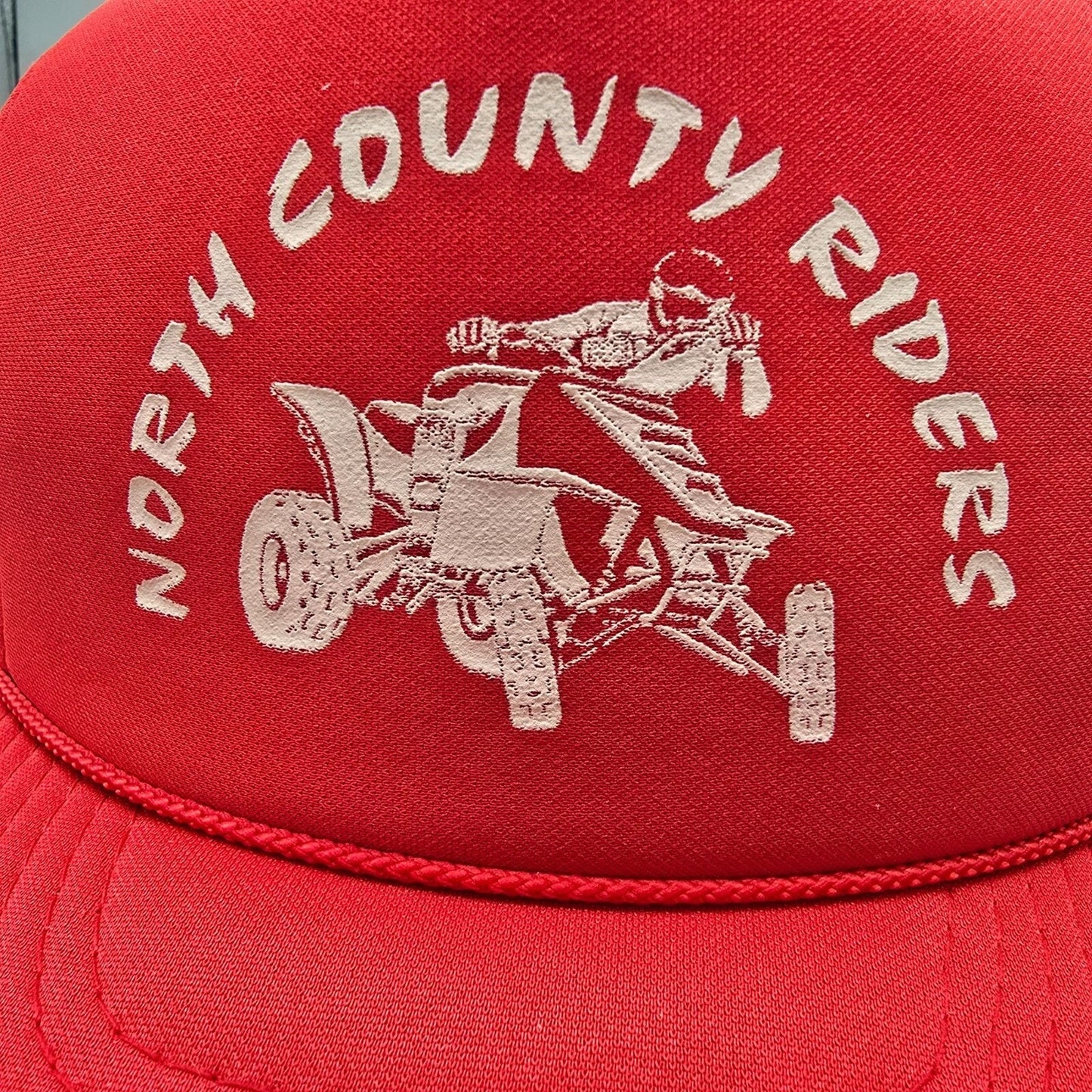 VTG Y2K North County Riders ATV Club Hayward Wisconsin Red Otto Trucker Hat