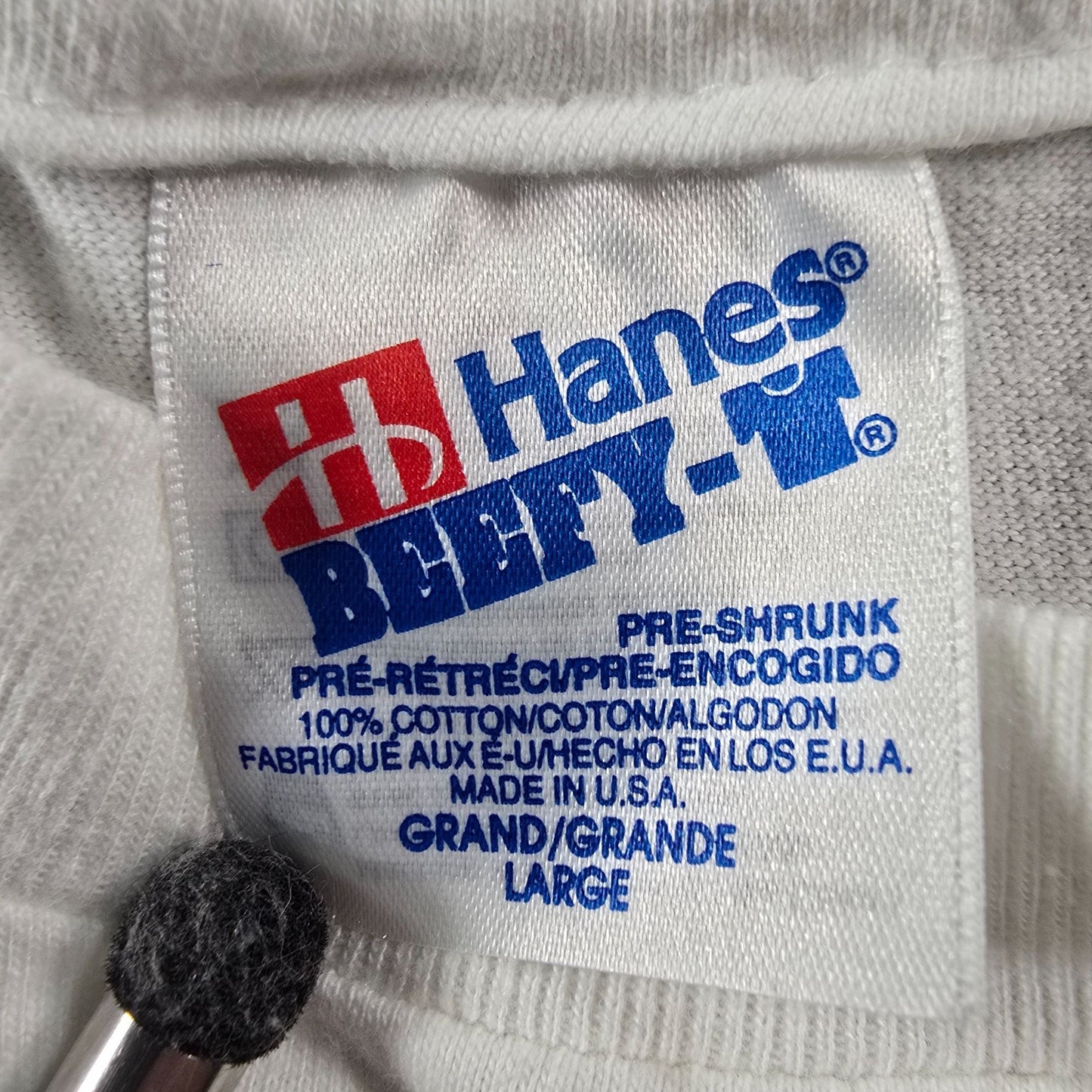 Vintage 1990s Hanes Beefy-T White Texas Lottery Pick 3 Promo T-Shirt (M/L)