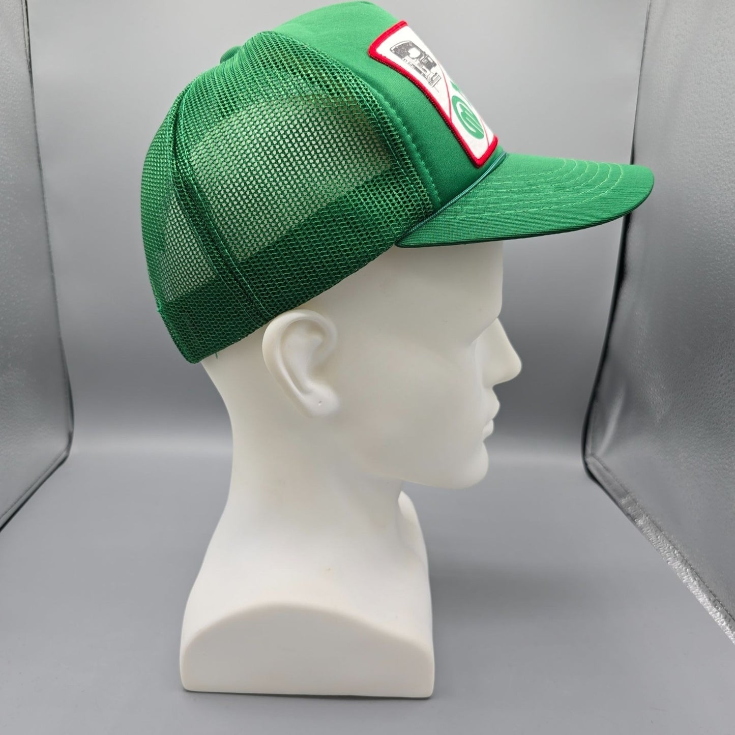Vintage 1980s Headwear II Green Metabo Tools Snapback Trucker Hat (OSFA)