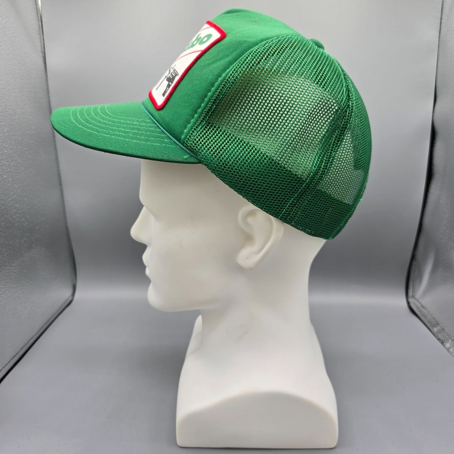 Vintage 1980s Headwear II Green Metabo Tools Snapback Trucker Hat (OSFA)