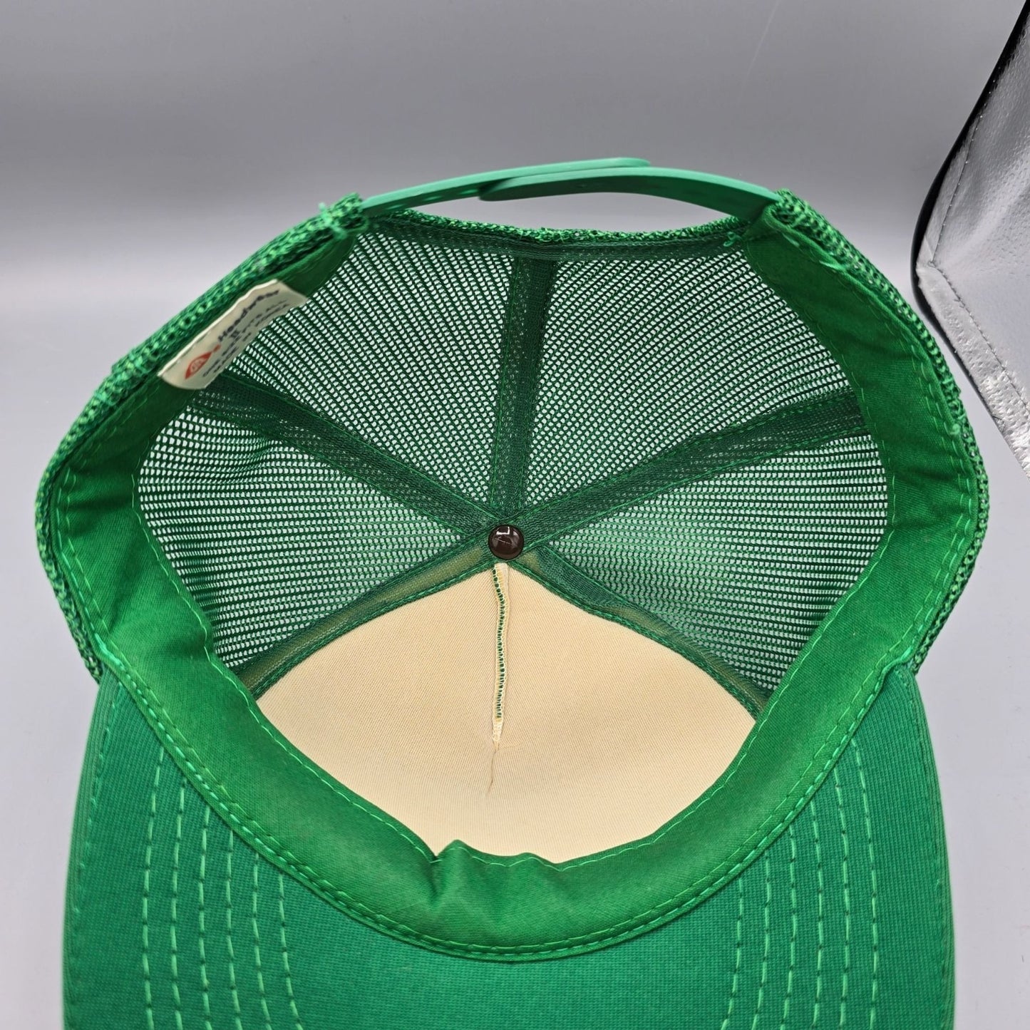 Vintage 1980s Headwear II Green Metabo Tools Snapback Trucker Hat (OSFA)