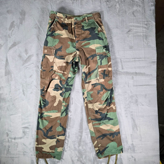 Vintage 1980s U.S. Military Hot Weather Woodland Camouflage Trousers (30x31)