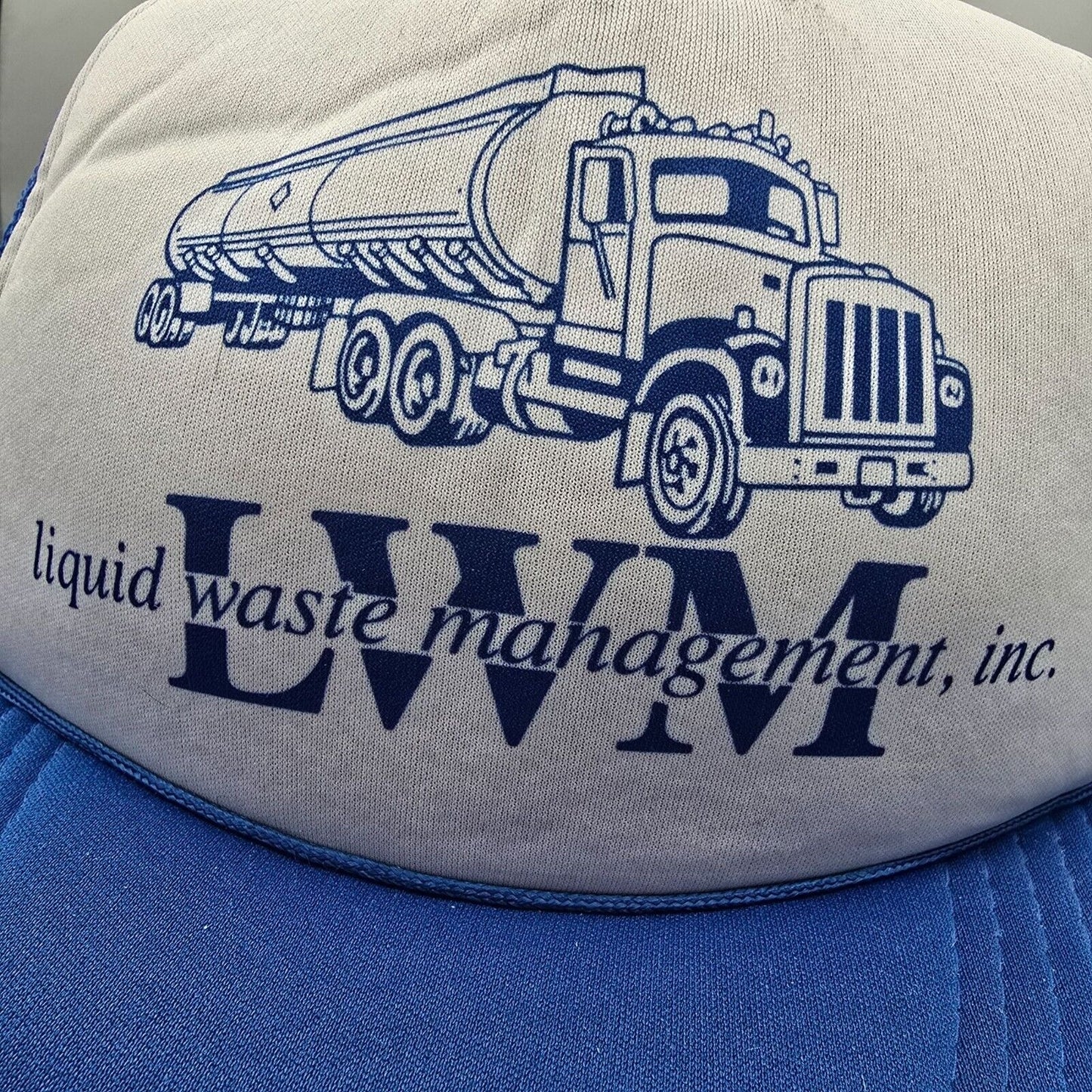 Vintage 80s/90s Distressed LWM Liquid Waste Management, Inc. ASI Trucker Hat