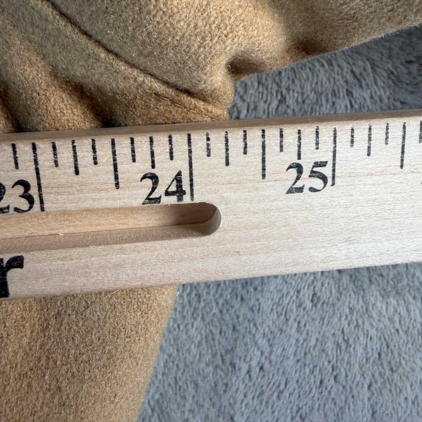 Vintage 1980s Members Only Tan Wool-Blend Padded Bomber Jacket (Size 44/L)