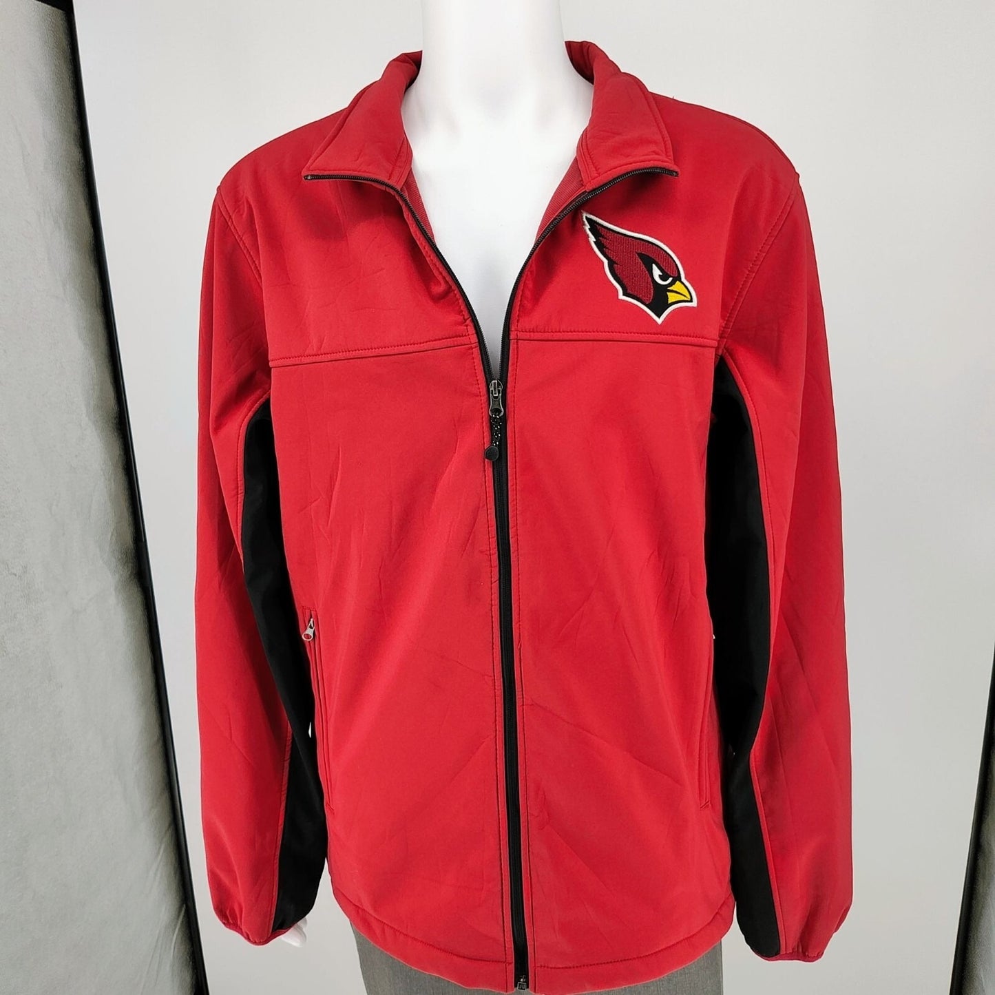 G-III Apparel NFL Arizona Cardinals Red Zip-Up Fleece-Lined Jacket (XL)
