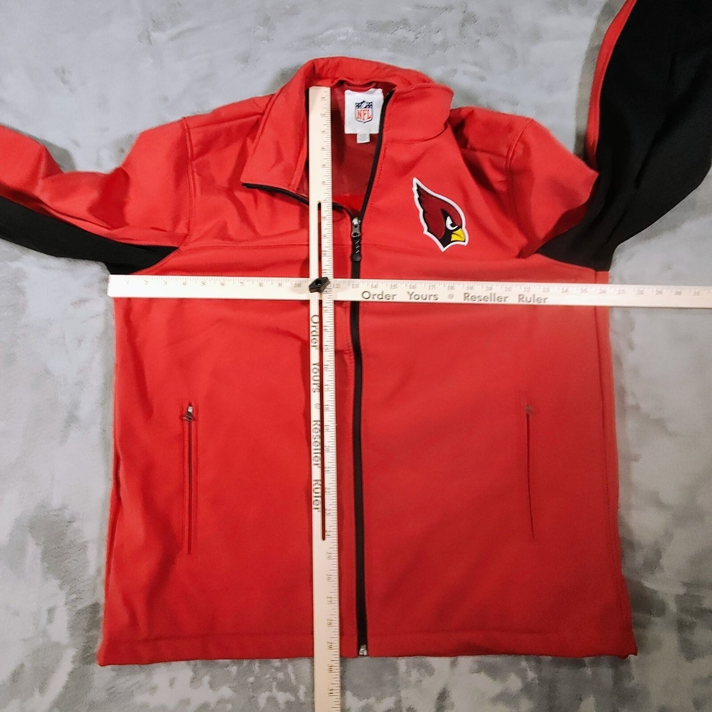 G-III Apparel NFL Arizona Cardinals Red Zip-Up Fleece-Lined Jacket (XL)