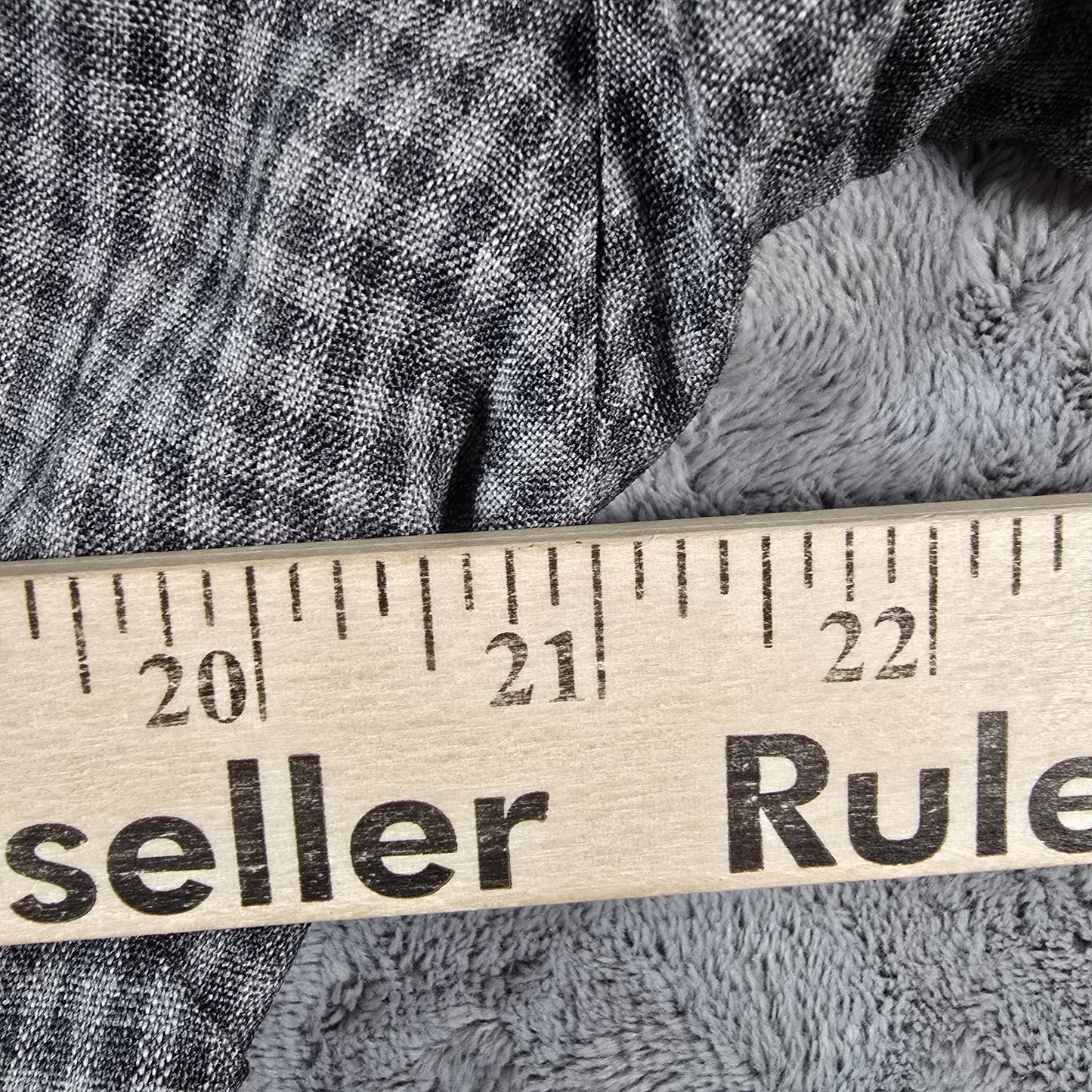 Vintage 1950s Gray Micro-Check Wrap-Front Coat Dress/Day Dress (Large)
