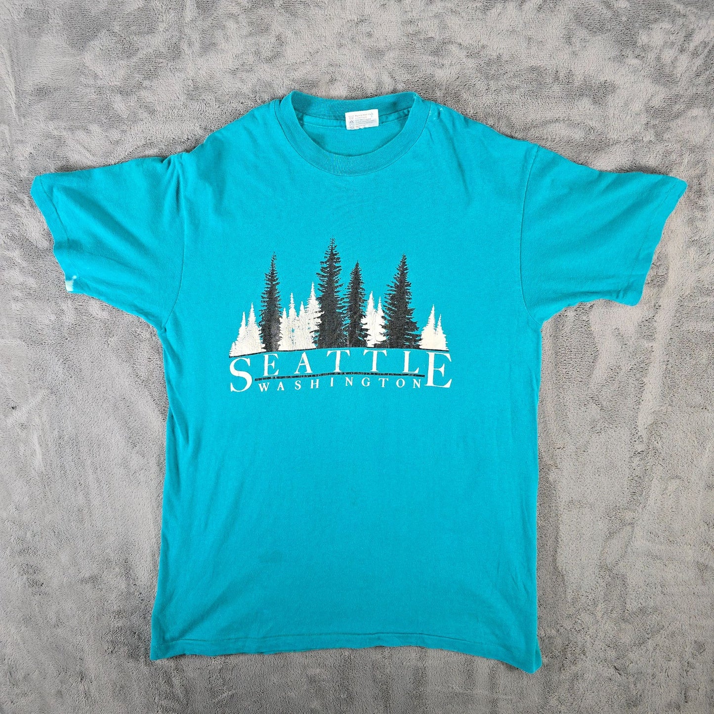 Vintage 1980s Hanes Beefy-T Seattle Washington Souvenir T-Shirt (M/L)
