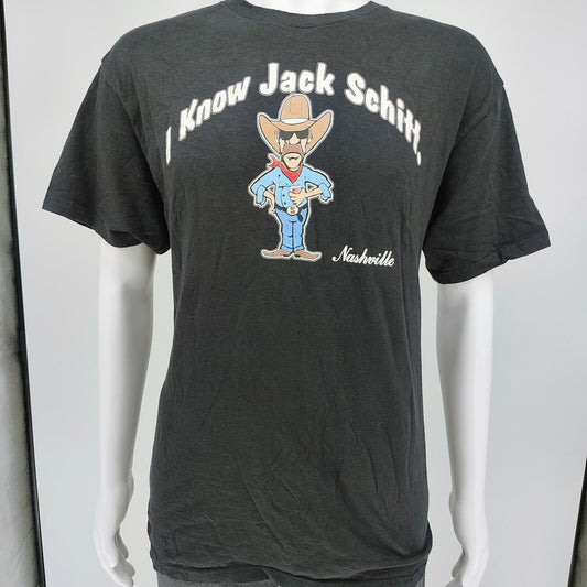 "I Know Jack Schitt" Nashville Black Graphic Novelty T-Shirt (XL)