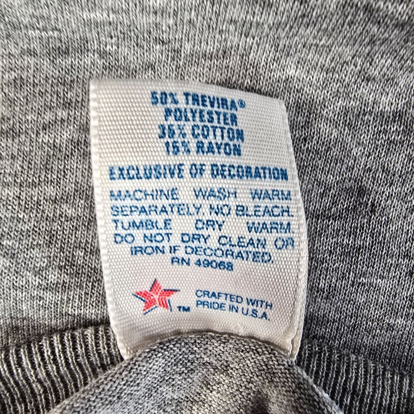 Distressed Vintage 1980s Gray Tri-blend Thin Army Physical Training T-Shirt (XL)