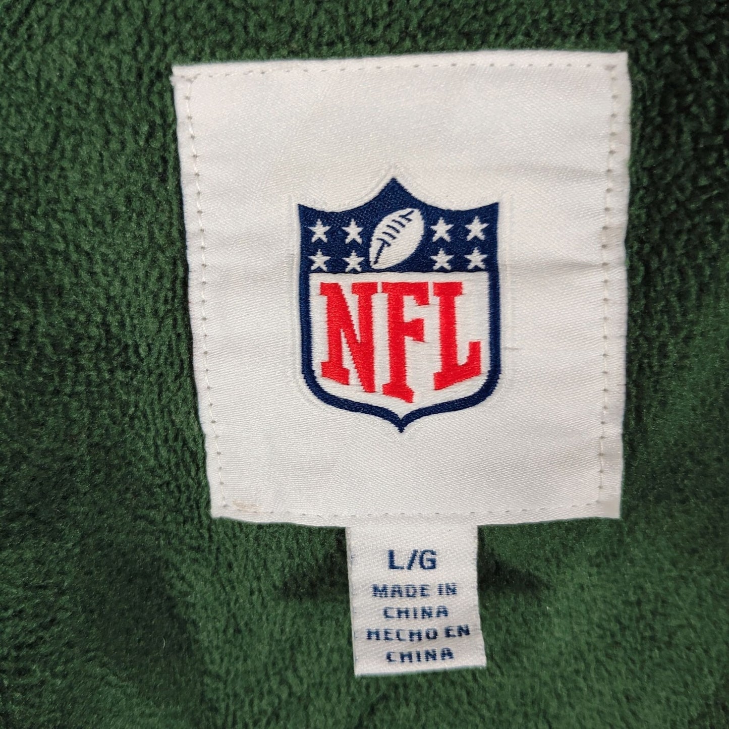NFL Green Bay Packers Logo Fleece Lined Hooded Gray Jacket (Large) *FLAWS*