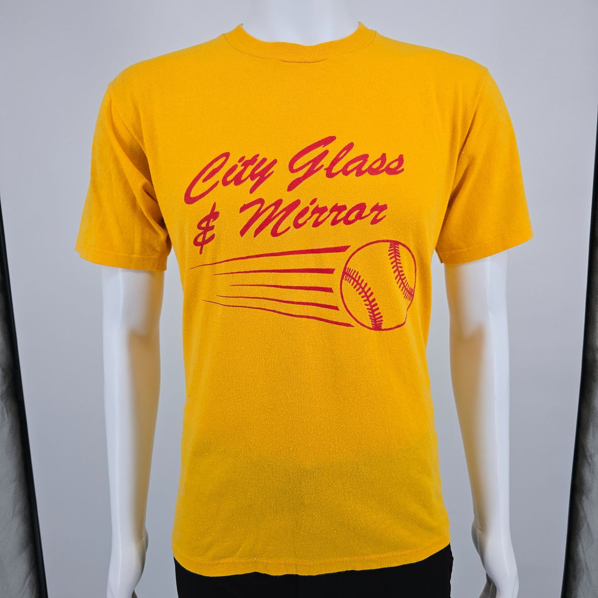 Vintage 1990s Jerzees City Glass & Mirror #2 Baseball/Softball T-Shirt (L)