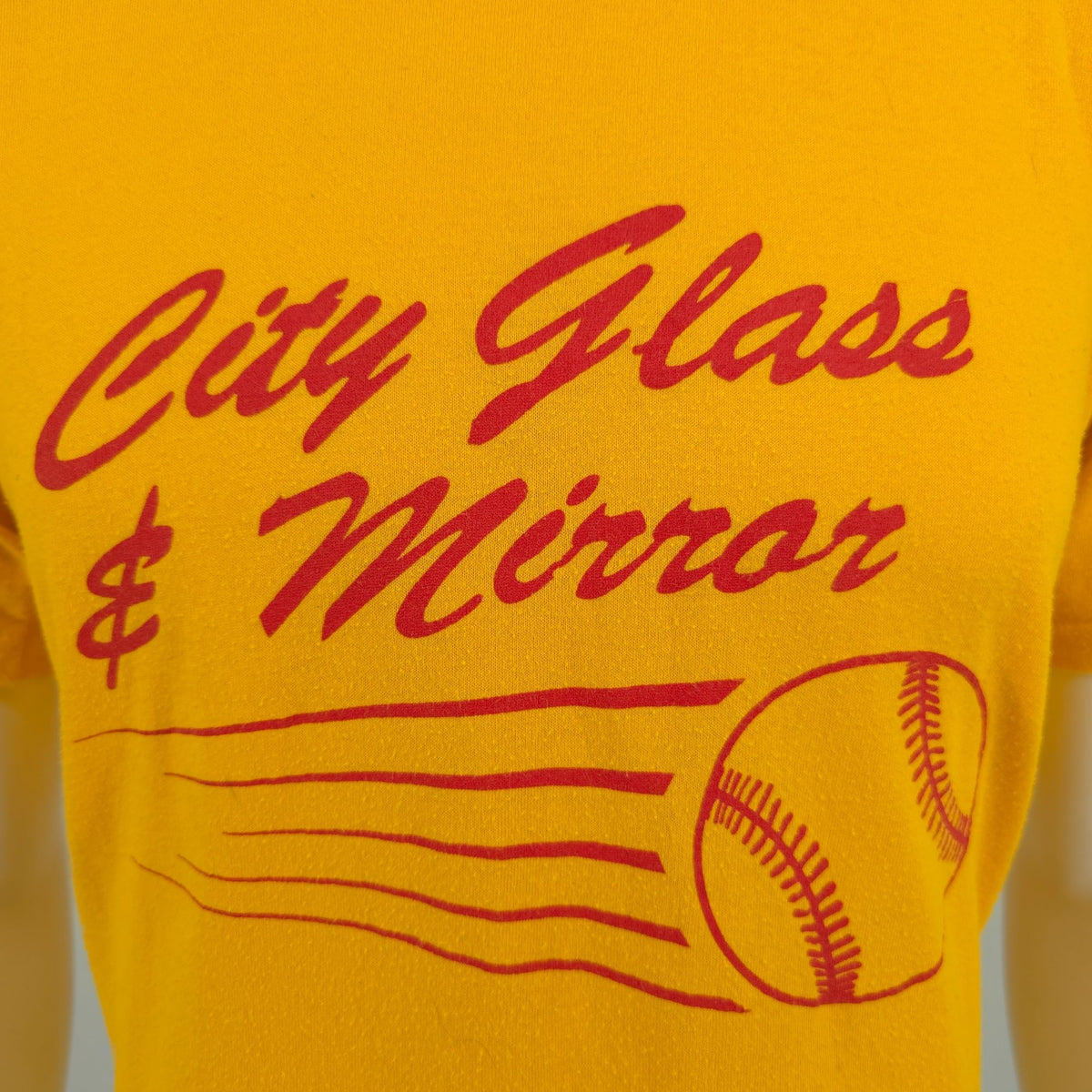 Vintage 1990s Jerzees City Glass & Mirror #2 Baseball/Softball T-Shirt (L)