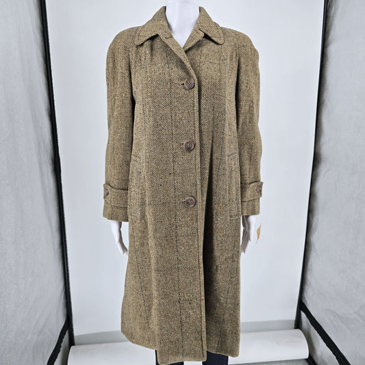 Vintage 1950s Weber and Heilbroner Women's "Weatherbee" Tweed Walking Coat (M)