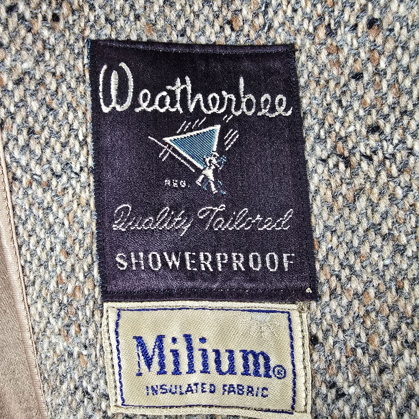 Vintage 1950s Weber and Heilbroner Women's "Weatherbee" Tweed Walking Coat (M)