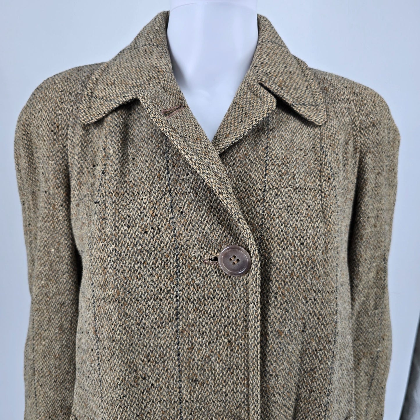 Vintage 1950s Weber and Heilbroner Women's "Weatherbee" Tweed Walking Coat (M)
