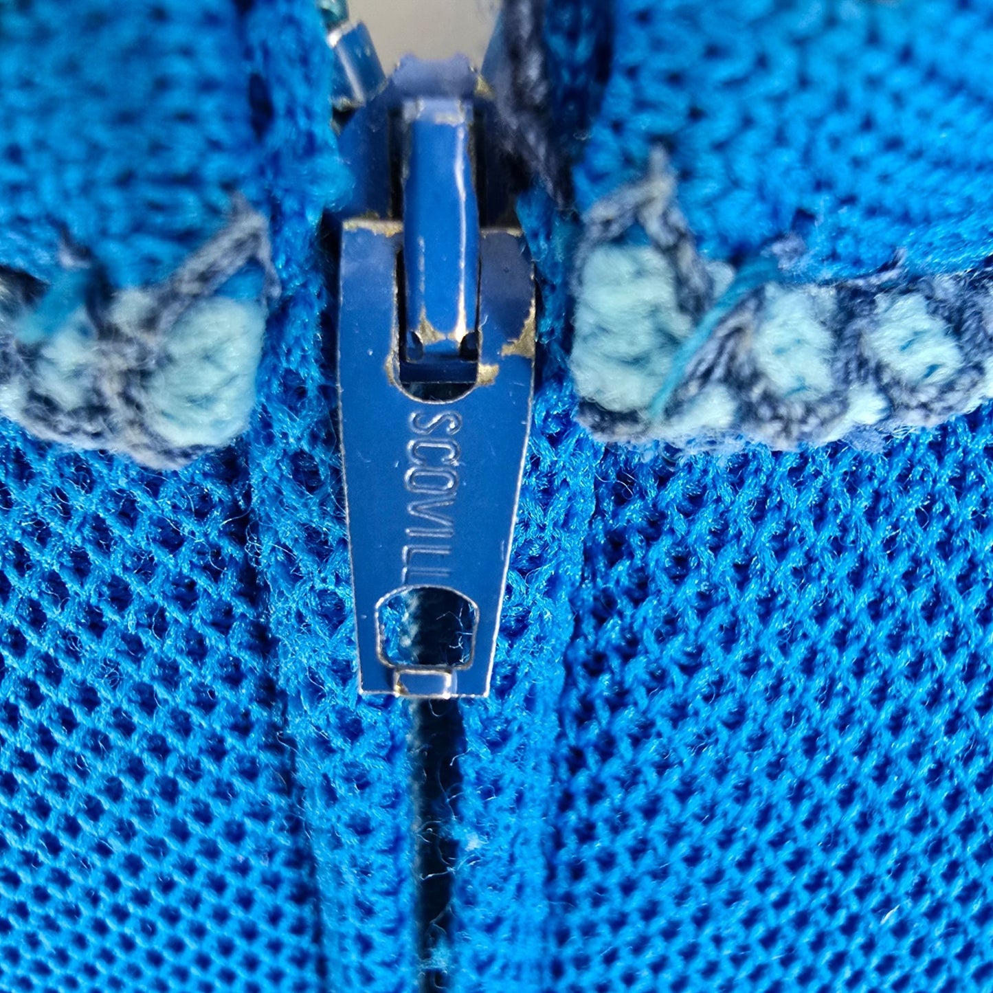 Vintage 1960s Amy Adams Knits Blue Contrast Collar A-Line Mod Dress (Size 8/M)