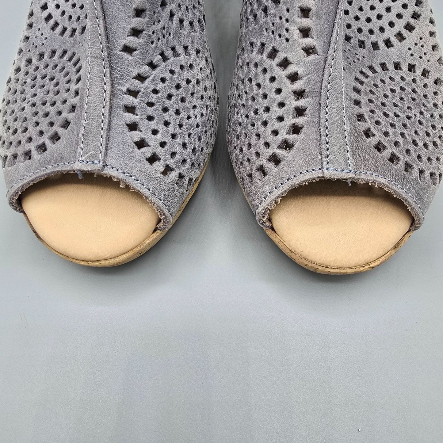Spring Step Made in Italy Gray Leather Liberty Dress Sandals EU37 (US 6.5)