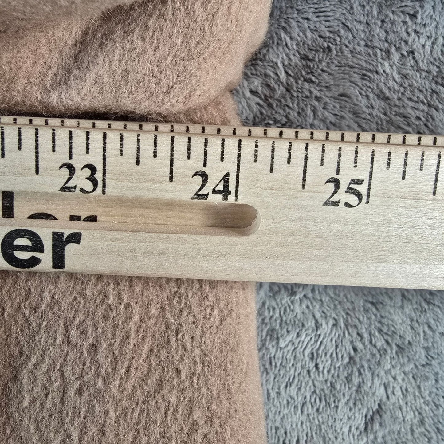 Vintage 1960s Aldenaire Women's Union Made Light Brown Faux Fur Collar Coat (XL)