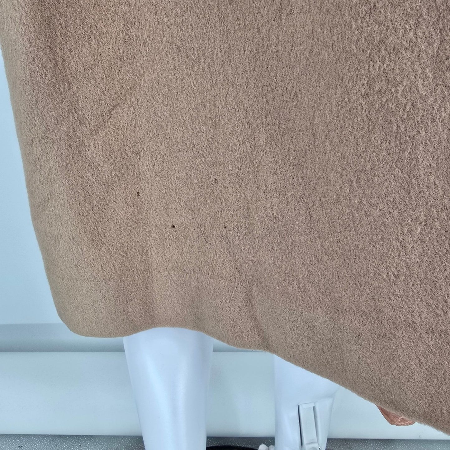 Vintage 1960s Aldenaire Women's Union Made Light Brown Faux Fur Collar Coat (XL)