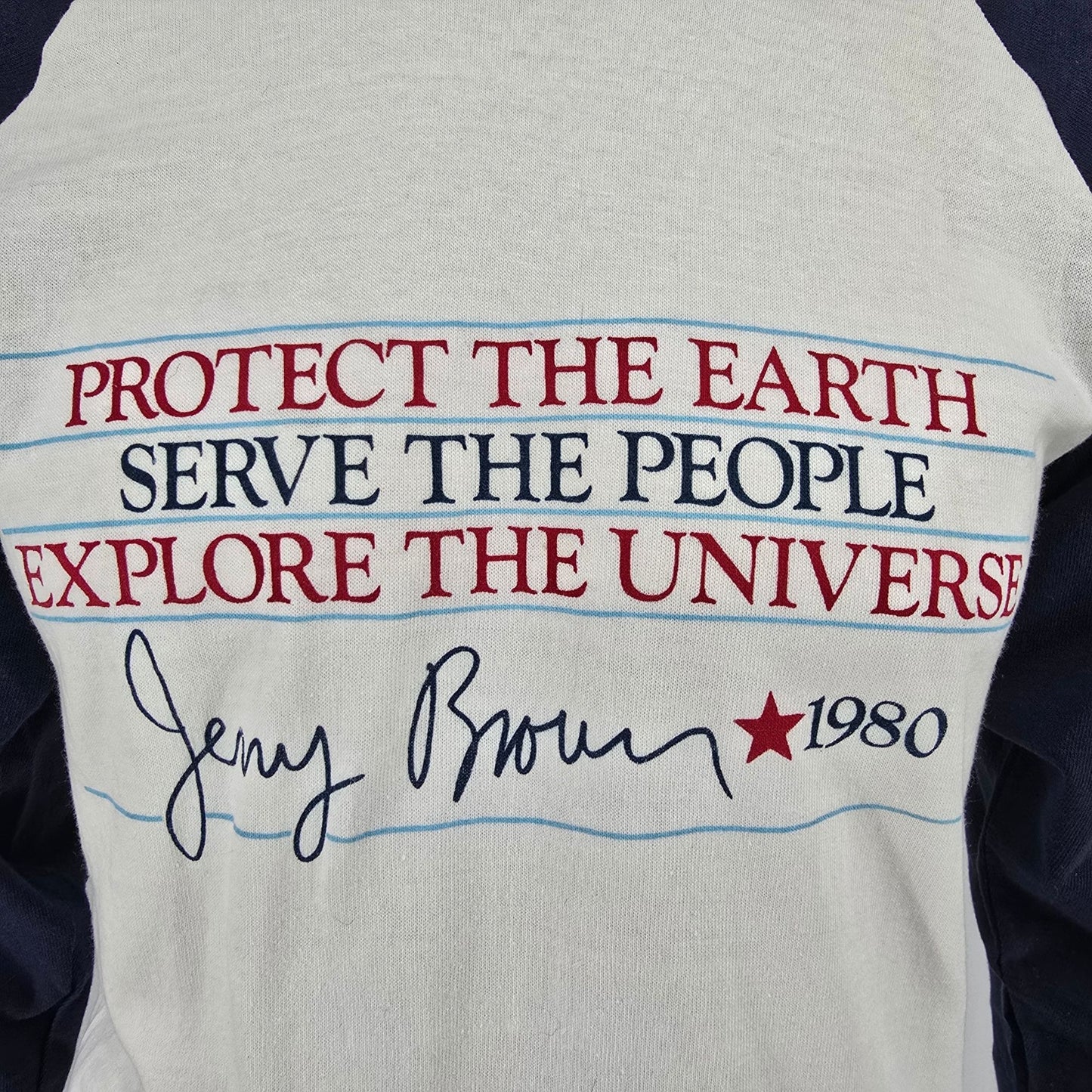 Vintage 1979 Jerry Brown Presidential Campaign Fundraiser Concert T-Shirt (S/M)