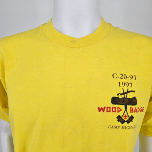Vintage 1990s Boys Scouts Camp Michaels C-20-97 1997 Wood Badge T-Shirt (M/L)