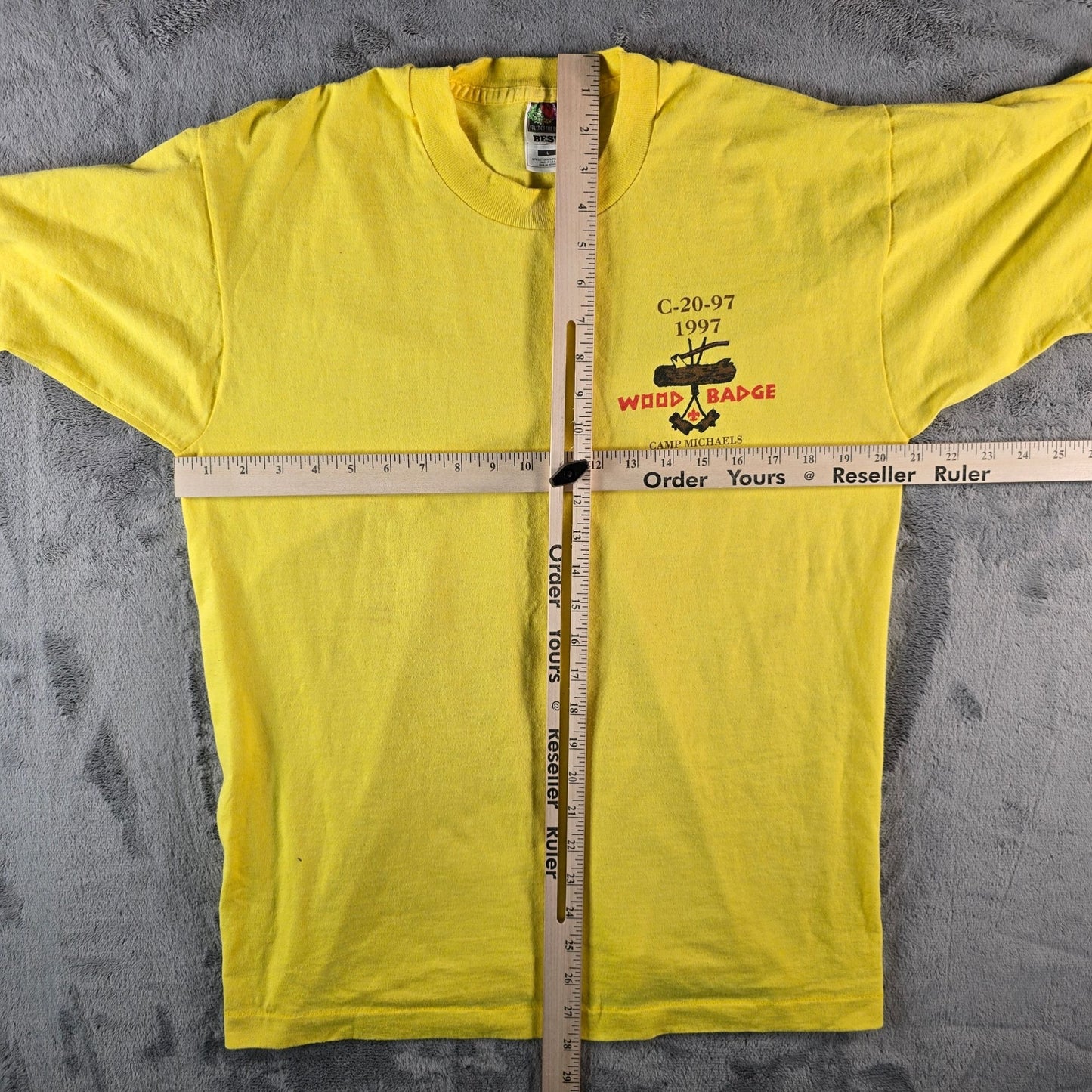 Vintage 1990s Boys Scouts Camp Michaels C-20-97 1997 Wood Badge T-Shirt (M/L)