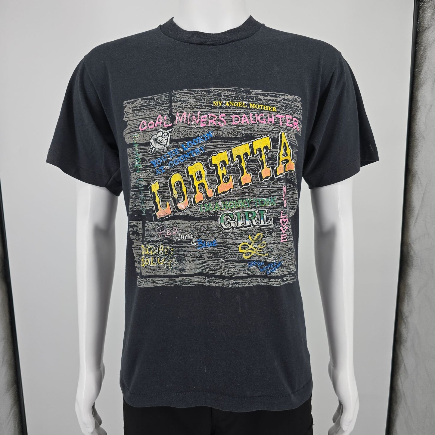 Vintage 1990s Screen Stars Best/Richards & Southern Loretta Lynn Fan T-Shirt (M)