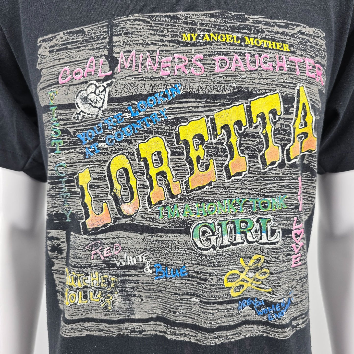 Vintage 1990s Screen Stars Best/Richards & Southern Loretta Lynn Fan T-Shirt (M)