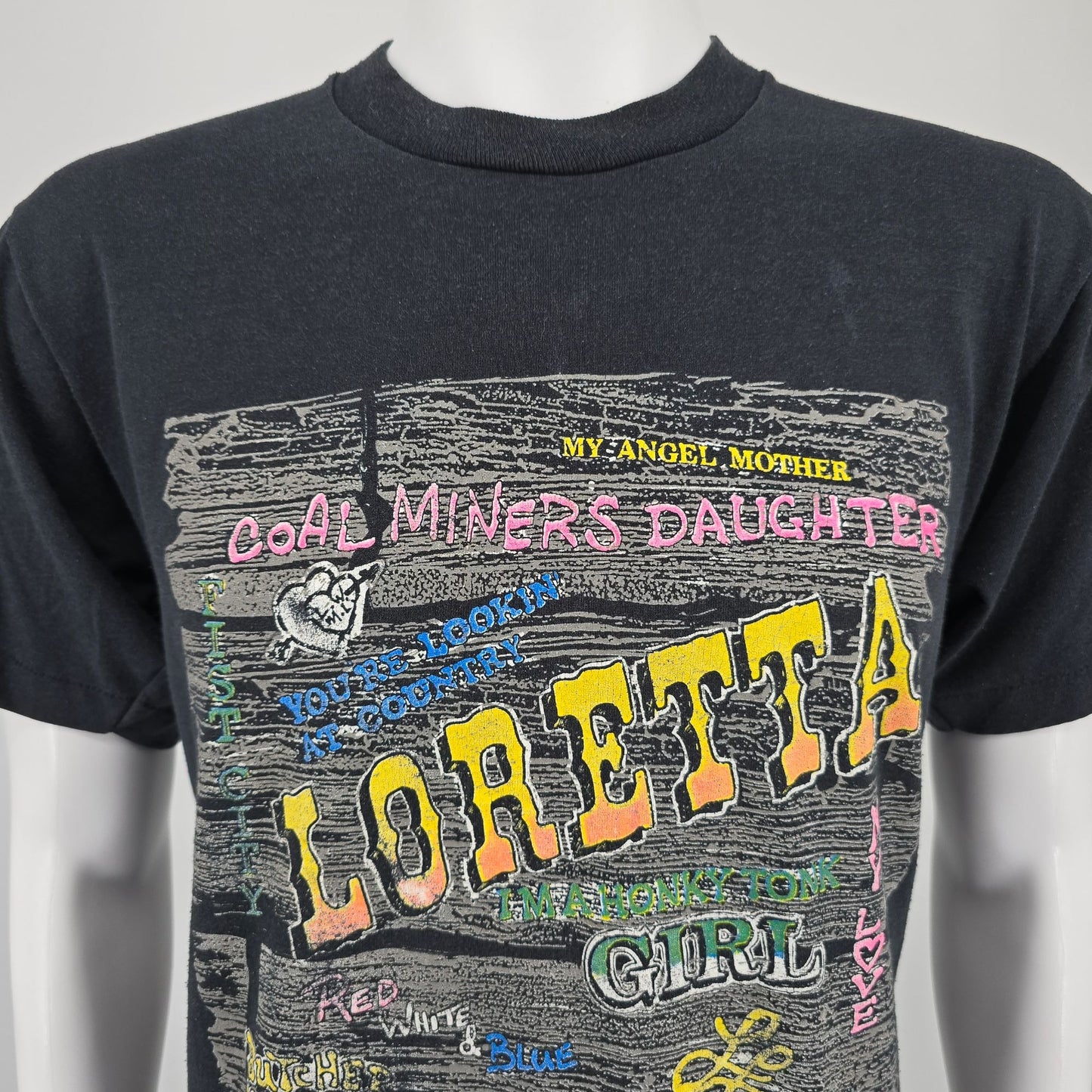 Vintage 1990s Screen Stars Best/Richards & Southern Loretta Lynn Fan T-Shirt (M)