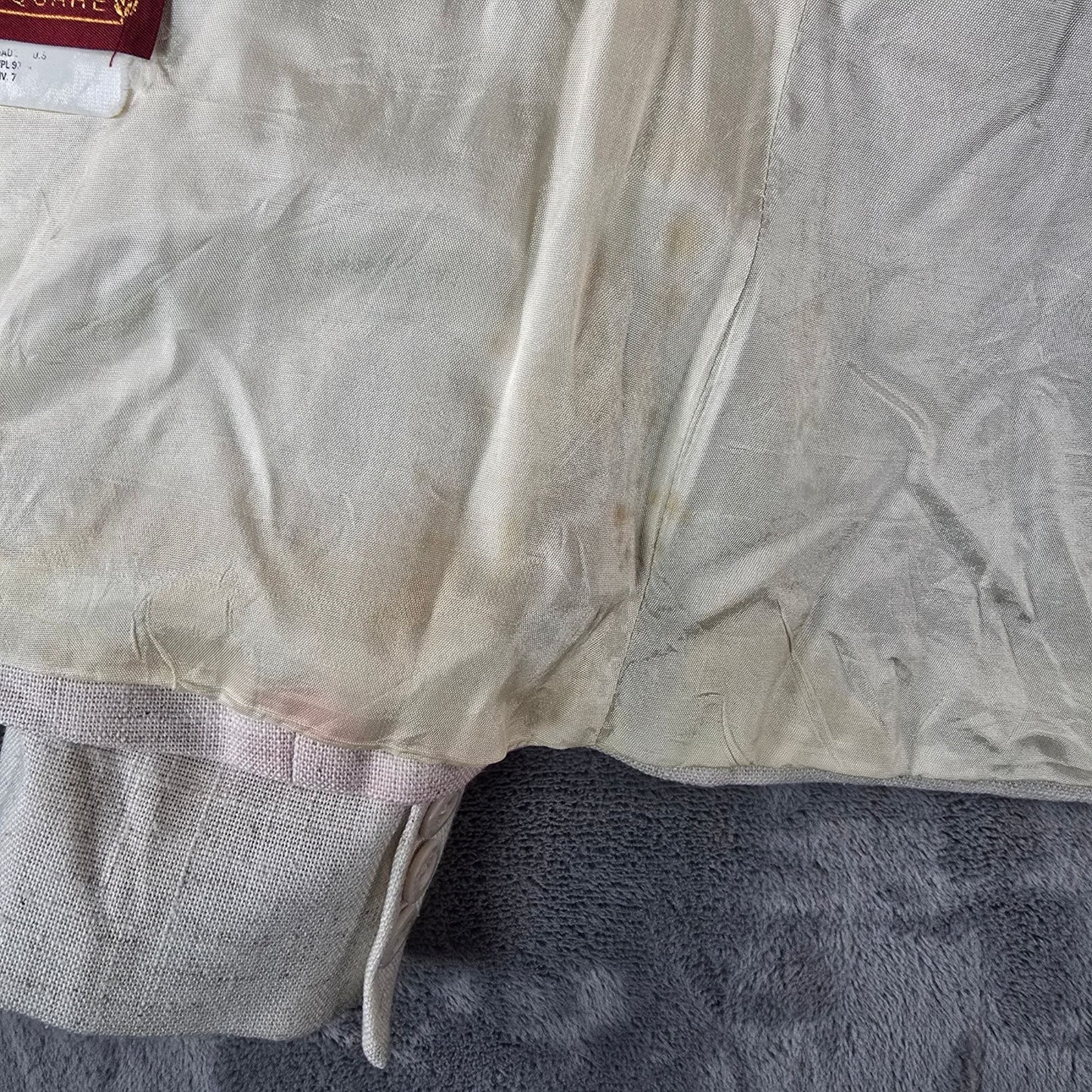 Vintage 1990s Harrington Square Flax-Blend Two Button Blazer Jacket (6 Tall)