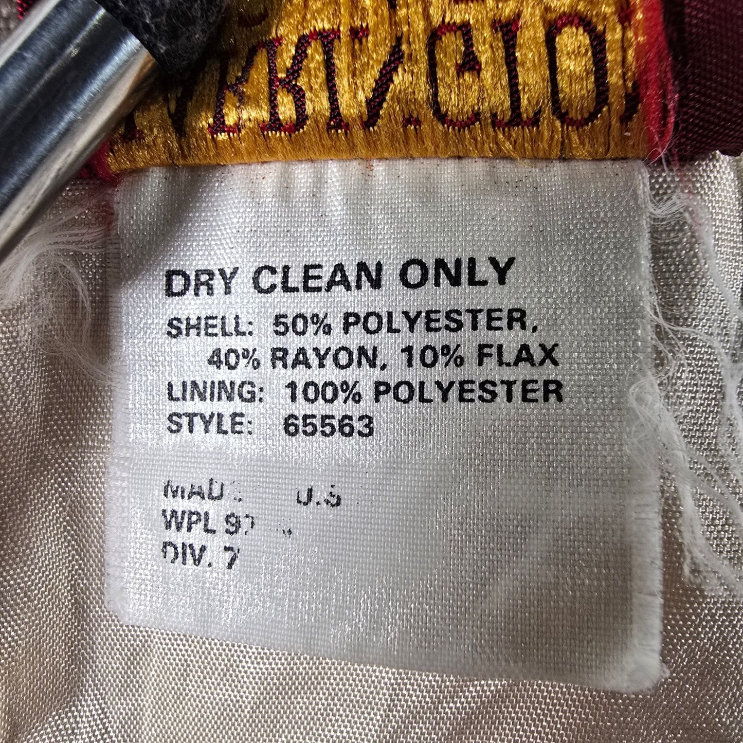 Vintage 1990s Harrington Square Flax-Blend Two Button Blazer Jacket (6 Tall)