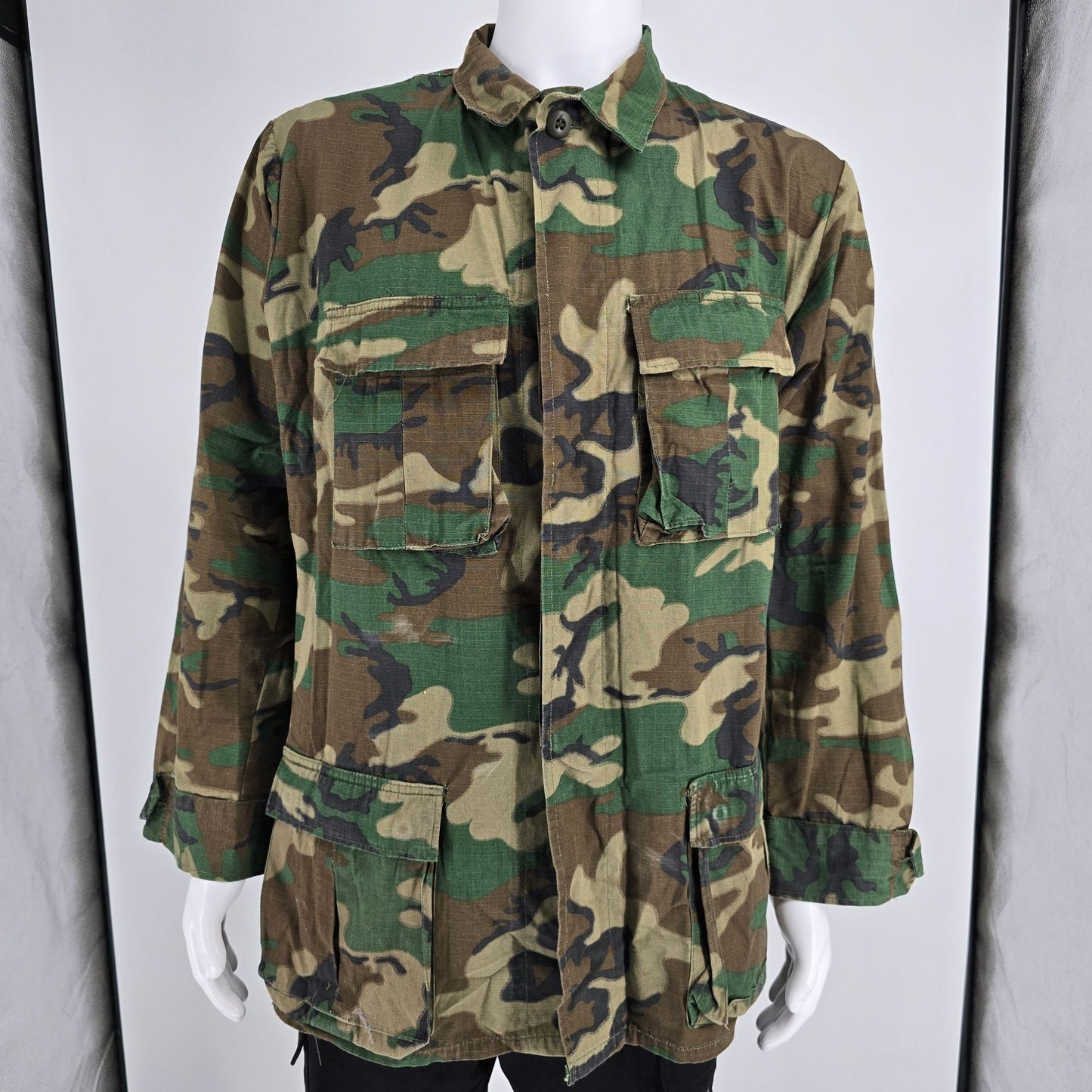 Vintage 1978 USMC ERDL Camouflage RDF Combat Uniform Jacket (Medium-Long)
