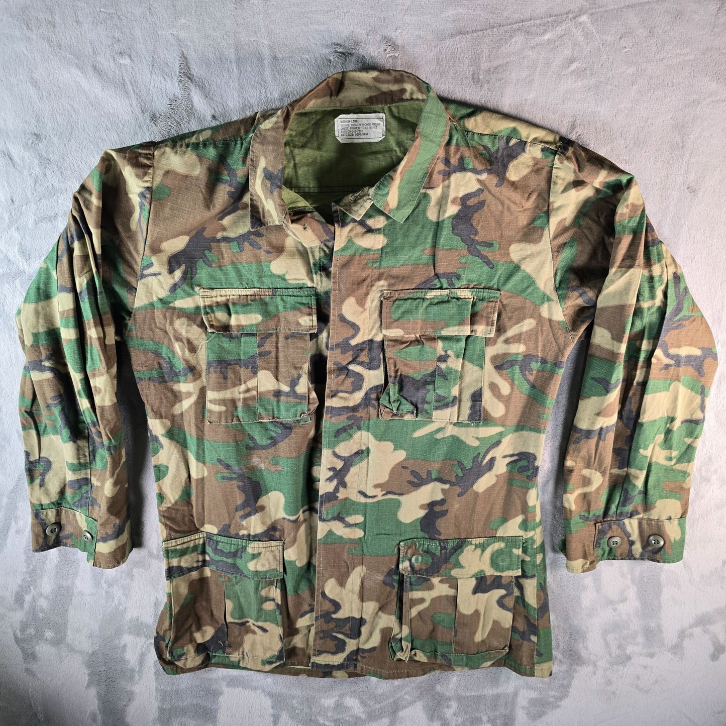Vintage 1978 USMC ERDL Camouflage RDF Combat Uniform Jacket (Medium-Long)